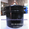 Sunboat 7qt Enamel Stock Pot / Enamel Stew Pot / Enamelware / Enamel Steamer